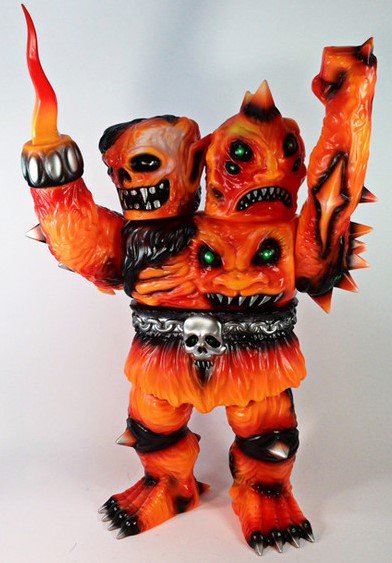 Krawluss - Nuclear Magma figure by Skinner, produced by Mutant Vinyl Hardcore. Front view.