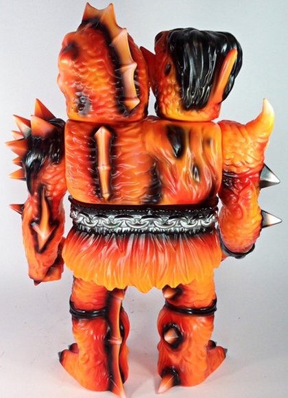 Krawluss - Nuclear Magma figure by Skinner, produced by Mutant Vinyl Hardcore. Back view.