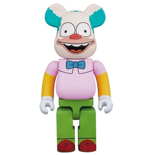 Krusty the clown BE@rbrick 400% figure by Matt Groening, produced by Medicom. Front view.