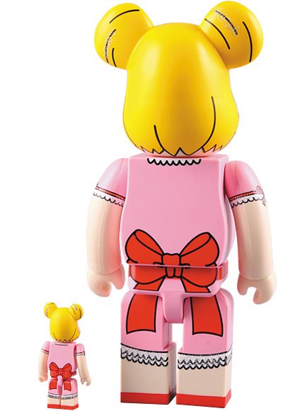 Bearbell Mysterious Beaberu Be@rbrick - 100% & 400% Set figure by Chiaki Kuriyama, produced by Medicom Toy. Back view.