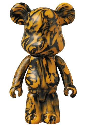 Kumaburikku (Orange x Black Marble Color) figure by Medicom Toy, produced by Medicom Toy. Front view.
