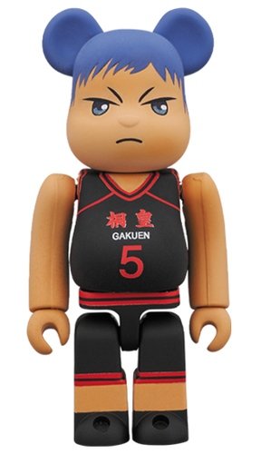Kurokos Basketball - Aomine Daiki BE@RBRICK 100% figure, produced by Medicom Toy. Front view.