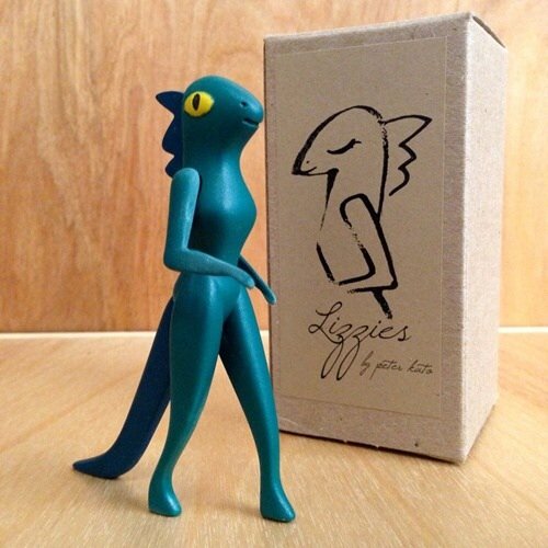 Lady Lizards (Lizzies) figure by Peter Kato. Front view.
