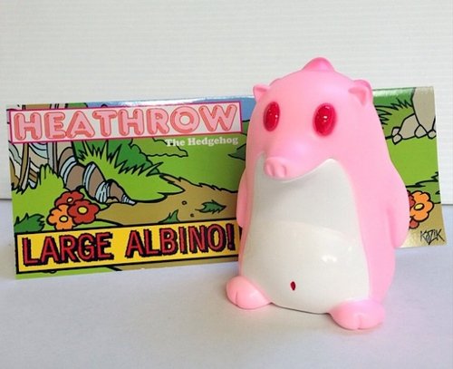 Large Albino Heathrow figure by Frank Kozik. Front view.