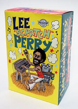 THE MIGHTY UPSETTER figure by Archer Prewitt, produced by Presspop. Packaging.