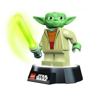 Lego Yoda Torch figure, produced by Lego. Front view.