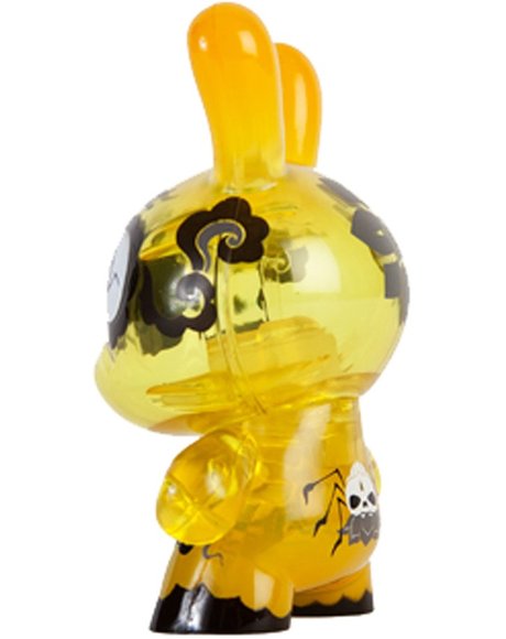Lemon Drop figure by Andrew Bell, produced by Kidrobot. Detail view.