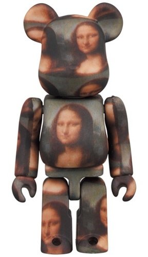 LEONARD DE VINCI Mona Lisa BE@RBRICK 100％ figure, produced by Medicom Toy. Front view.