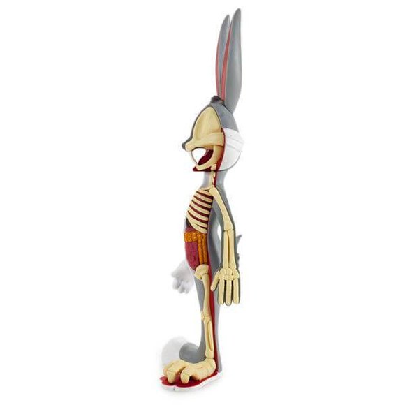 Looney Tunes Bugs Bunny Anatomical Wabbit By Jason Freeny figure by Jason Freeny, produced by Kidrobot X Bigshot Toyworks. Side view.