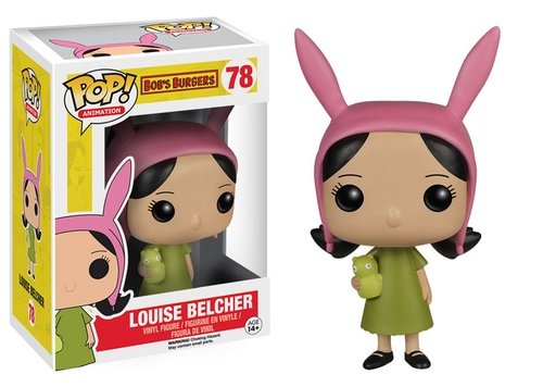 Louise Belcher figure, produced by Funko. Front view.