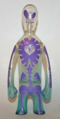 Lucky Bag 2011 - purple / blue spray figure by Brian Flynn, produced by Super7. Front view.