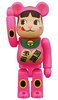 Lucky Cat - Peco-chan Fluorescent pink BE@RBRICK 100%