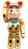Lucky Cat Peko Chan Gold Plated 2 BE@RBRICK 100%