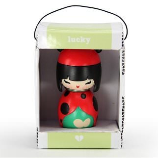 Lucky figure by Momiji, produced by Momiji. Packaging.