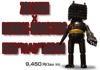 Mad Baron - Rumble Monsters  Mad Version figure by Zollmen X Rumble Monsters, produced by Zollmen. Front view.