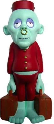 Zombie Bellhop figure, produced by Funko. Front view.