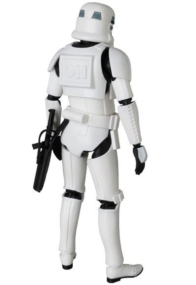 Mafex Stormtrooper - Mafex No.010 figure by Lucasfilm Ltd., produced by Medicom Toy. Back view.