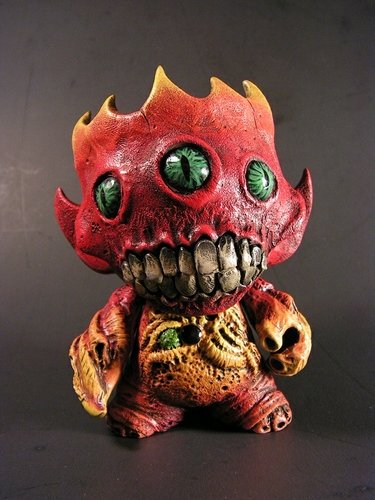 Mal Martian figure by Monsterforge, produced by Kidrobot. Front view.