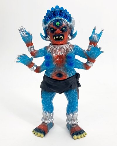 MARA (BLUE GID) figure by Toby Dutkiewicz, produced by Devils Head Productions. Front view.