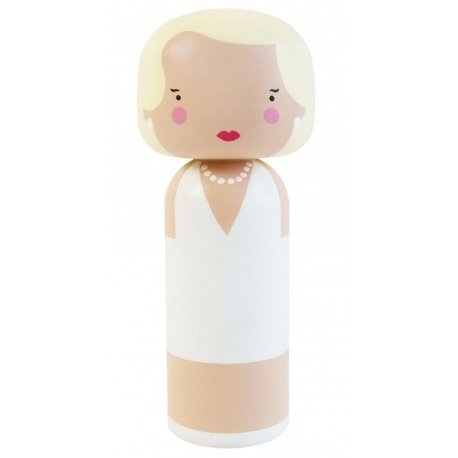 Marilyn Kokeshi figure by Sketch.Inc. Front view.