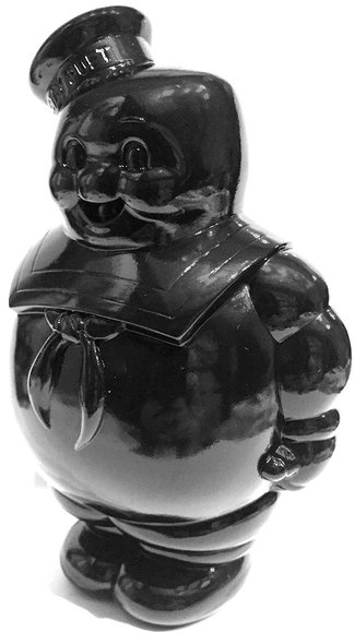 Marshmallow Man - Prototype Black figure by Secret Base, produced by Secret Base. Front view.