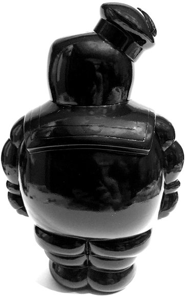 Marshmallow Man - Prototype Black figure by Secret Base, produced by Secret Base. Back view.