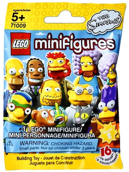 Martin Prince figure by Matt Groening, produced by Lego. Packaging.