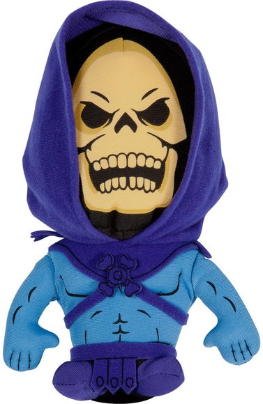 Masters of the Universe Skeletor Super Deformed Plush figure by Roger Sweet. Front view.