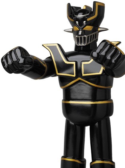 Mazinger Z (Retro Edition Black version) figure by Go Nagai - Dynamic Planning, produced by Medicom Toy. Detail view.