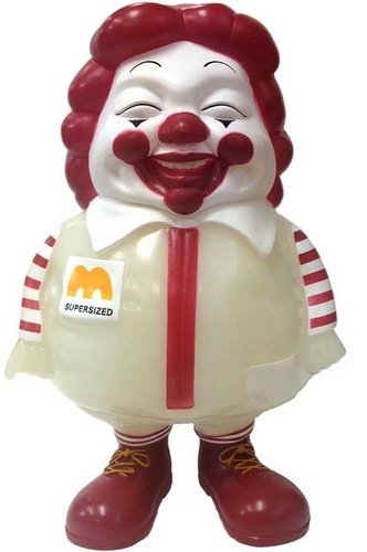 Mc Supersized - Super Size Me (Blue GID) figure by Ron English, produced by Secret Base. Front view.