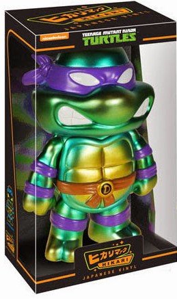 Metallic Donatello Hikari figure by Nickelodeon, produced by Funko. Packaging.