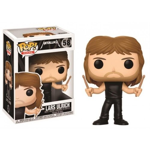 Metallica - Lars Ulrich figure, produced by Funko. Front view.