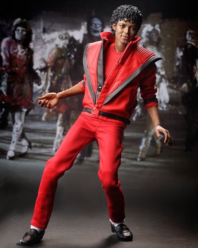 Michael Jackson (Thriller version) figure by Yulli, produced by Hot Toys. Front view.