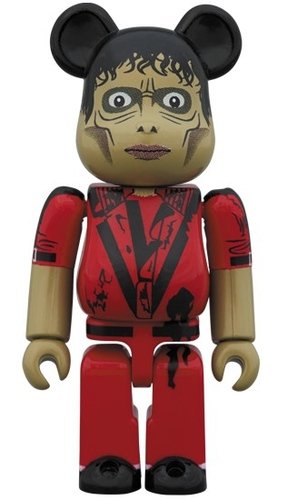 Michael Jackson Zombie BE@RBRICK 100% figure, produced by Medicom Toy. Front view.