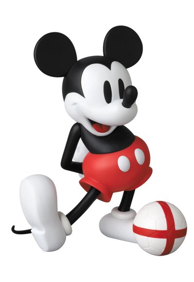 MICKEY MOUSE VCD FOOTBALL figure by Disney × Sophnet, produced by Medicom Toy. Front view.