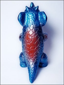 Mini Bakobas - Metallic Blue figure by Gargamel, produced by Gargamel. Back view.