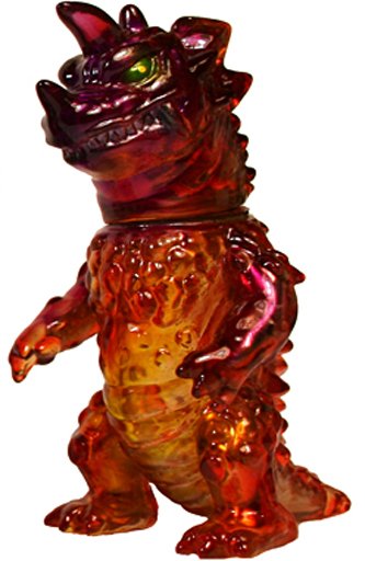 Mini Kaiju Drazoran - Clear Dead Presidents Ed. figure by Mark Nagata X Dead Presidents, produced by Max Toy Co.. Front view.
