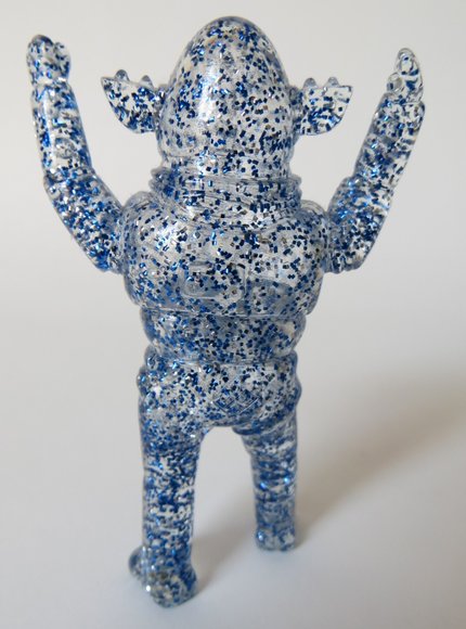 Mini Mad Baron - Clear w/ Blue Glitter figure by Zollmen, produced by Zollmen. Back view.