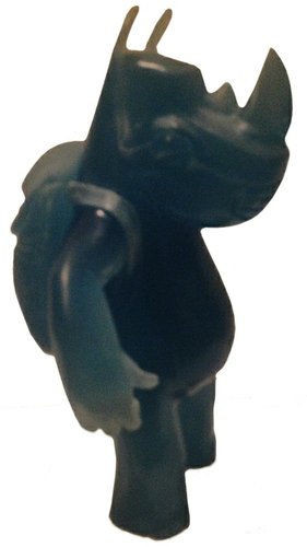 Mini Rumpus - GID Blue figure by Scribe. Front view.