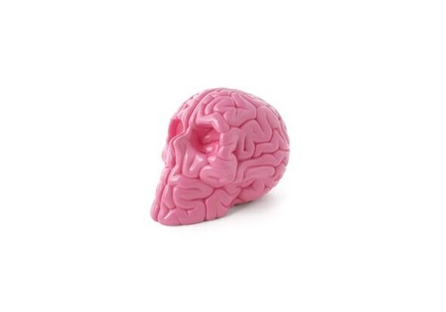 MINI SKULL BRAIN figure by Emilio Garcia, produced by Lapolab. Front view.