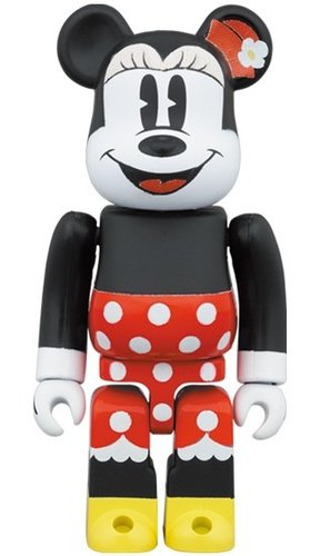 MINNIE MOUSE BE@RBRICK 100％ figure, produced by Medicom Toy. Front view.
