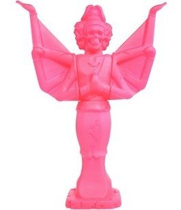 Mirock Ashura Trophy (Skulls Version) - Unpainted Pink figure by Yowohei Kaneko, produced by Mirock Toys. Front view.