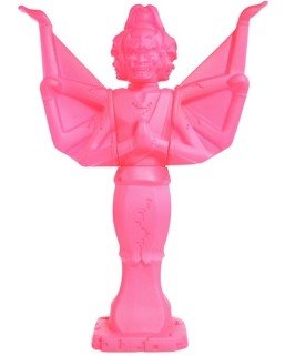 Mirock Ashura Trophy - Unpainted Pink figure by Yowohei Kaneko, produced by Mirock Toys. Front view.