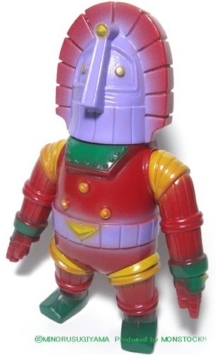 Moairobo (モアイロボ) - Red Gardner figure by Minoru Sugiyama, produced by Monstock. Front view.