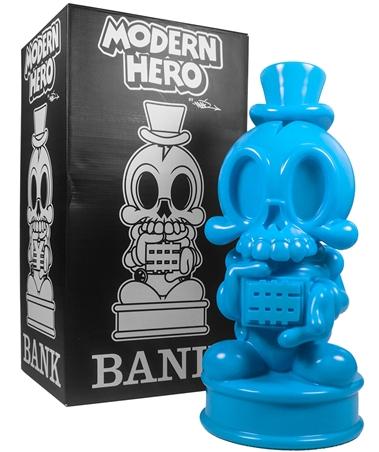 Modern Hero Bank - Tenacious Toys Exclusive figure by Jeremy Madl (Mad). Packaging.
