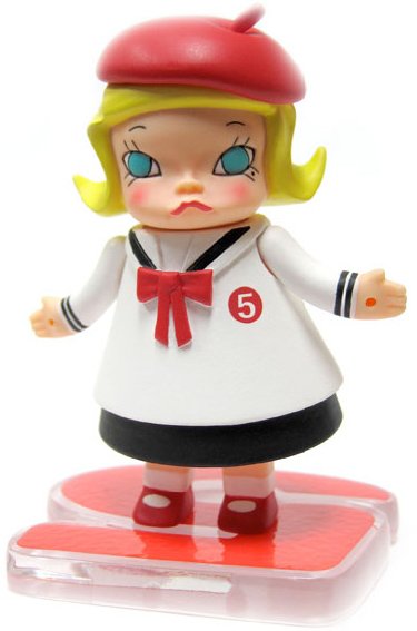 Molly Goes To School 5th Anniversary Ver. figure by Kenny Wong, produced by Kennyswork. Front view.