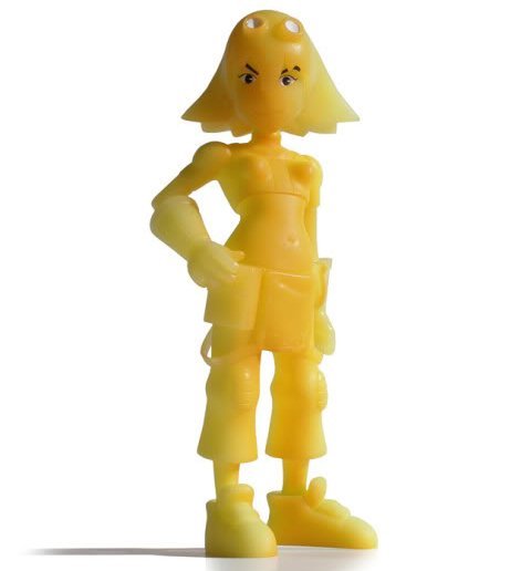Molly - Xtra Spicy Glow figure by Savin Yeatman-Eiffel, produced by Muttpop. Front view.