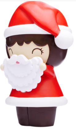 Momiji Secret Santa figure, produced by Momiji. Side view.