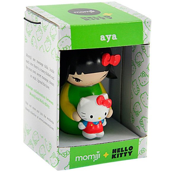 Aya figure by Momiji X Hello Kitty, produced by Momiji. Packaging.