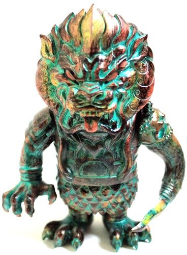 Mongolion - Factory Handpainted Bronze figure by LAmour Supreme, produced by Super7. Front view.